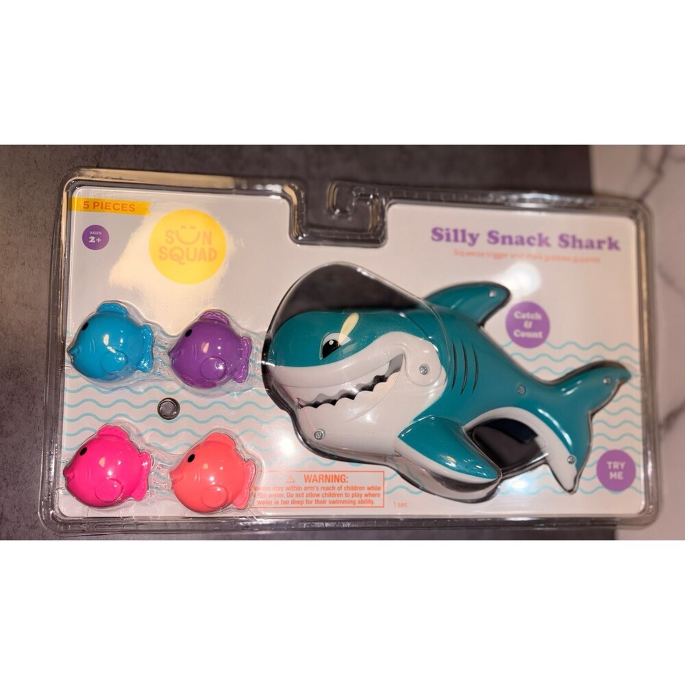 Silly Snack Shark Pool Toy 5 Piece - Sun Squad™: ABS Material Dive Set for Kids